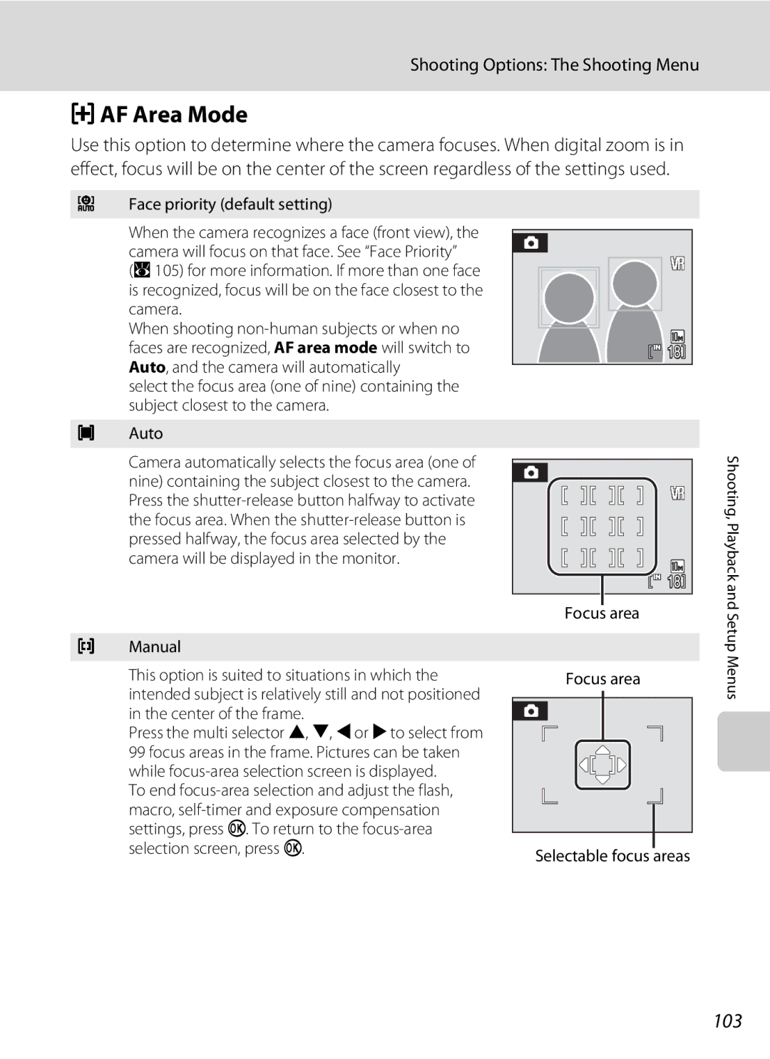 Nortel Networks S560 user manual GAF Area Mode, 103 