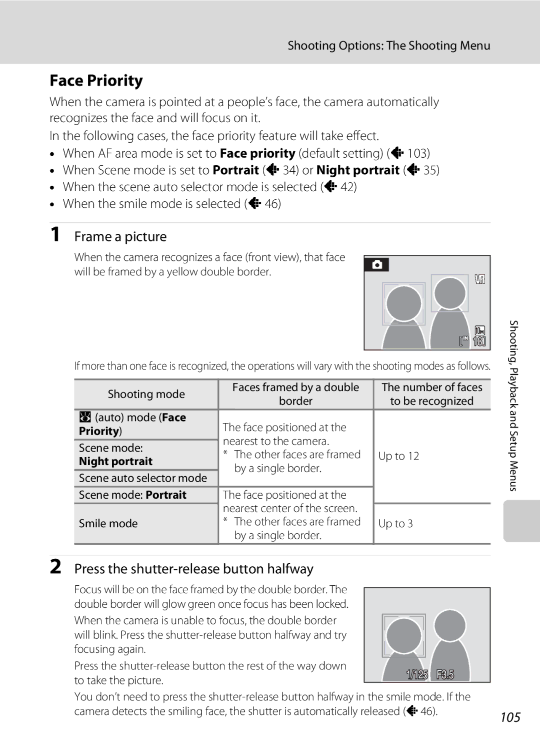 Nortel Networks S560 user manual Face Priority, 105 