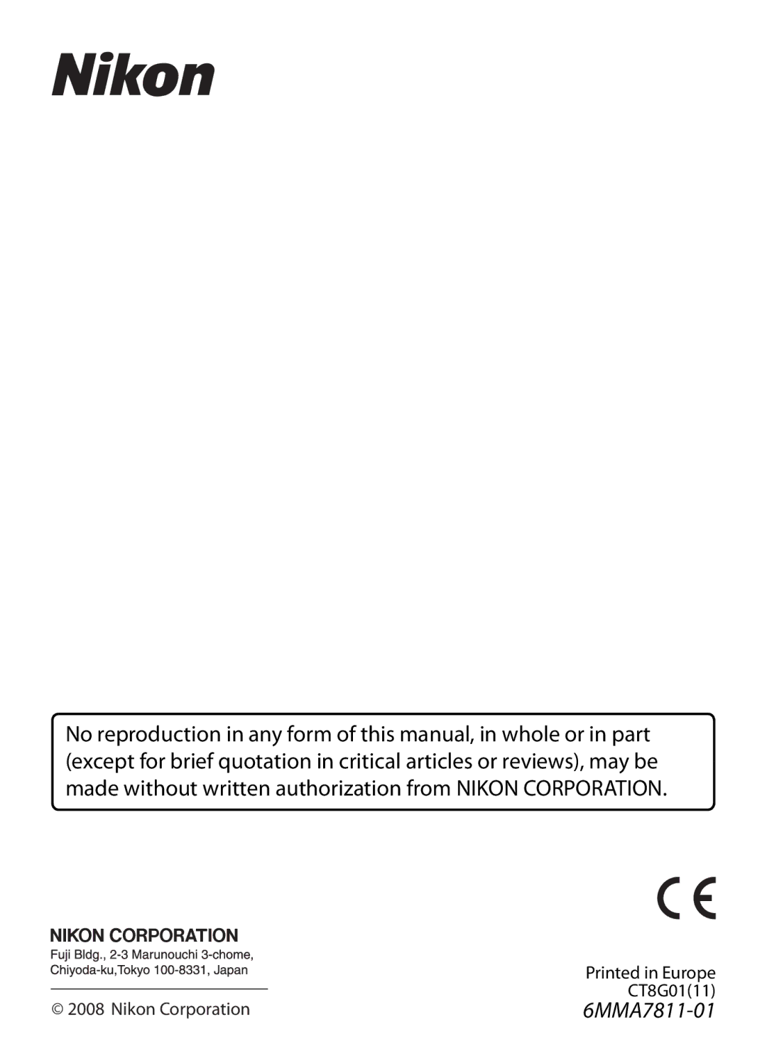 Nortel Networks S560 user manual CT8G0111 