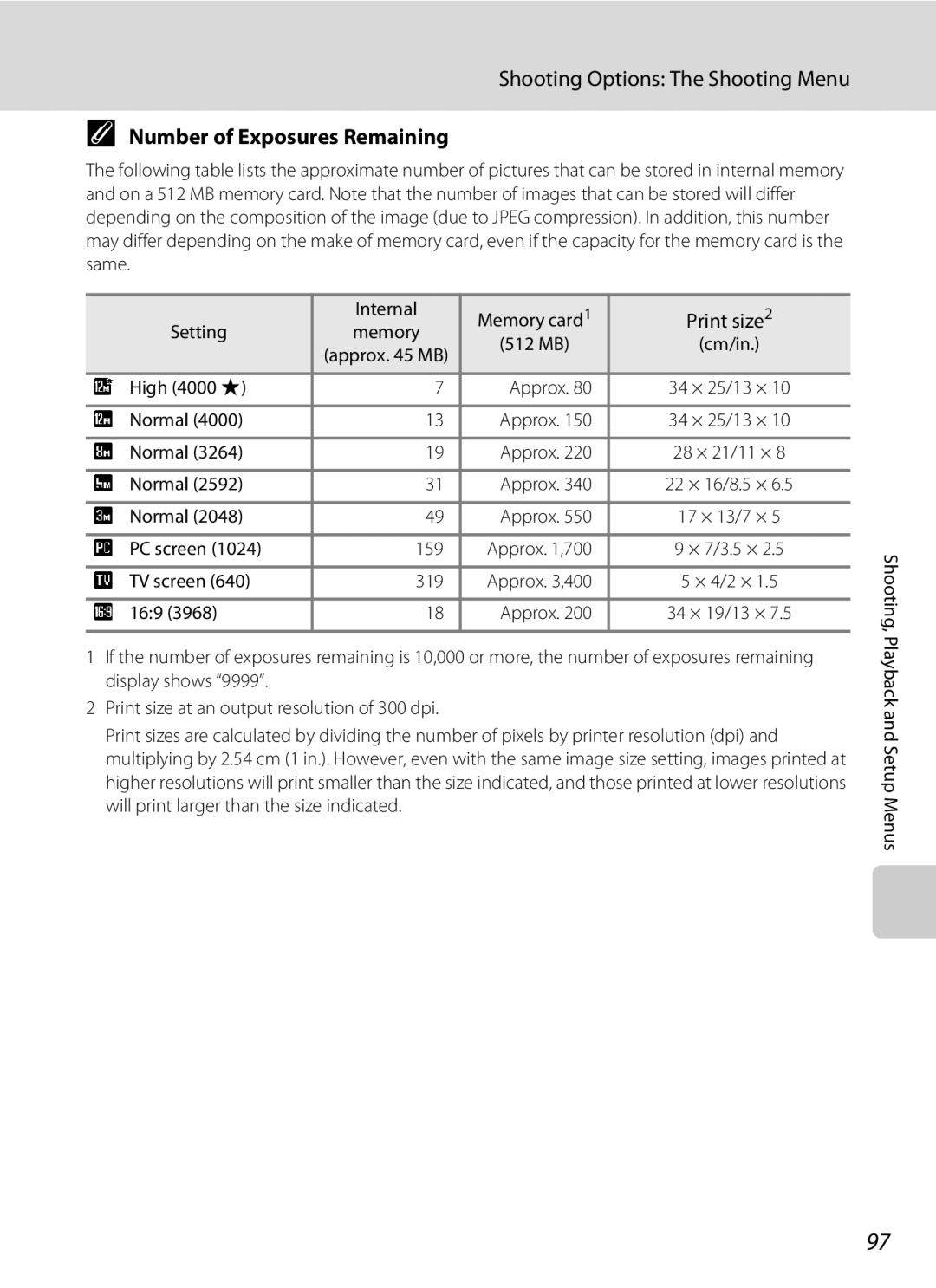 Nortel Networks S640 user manual Number of Exposures Remaining, Print size2 