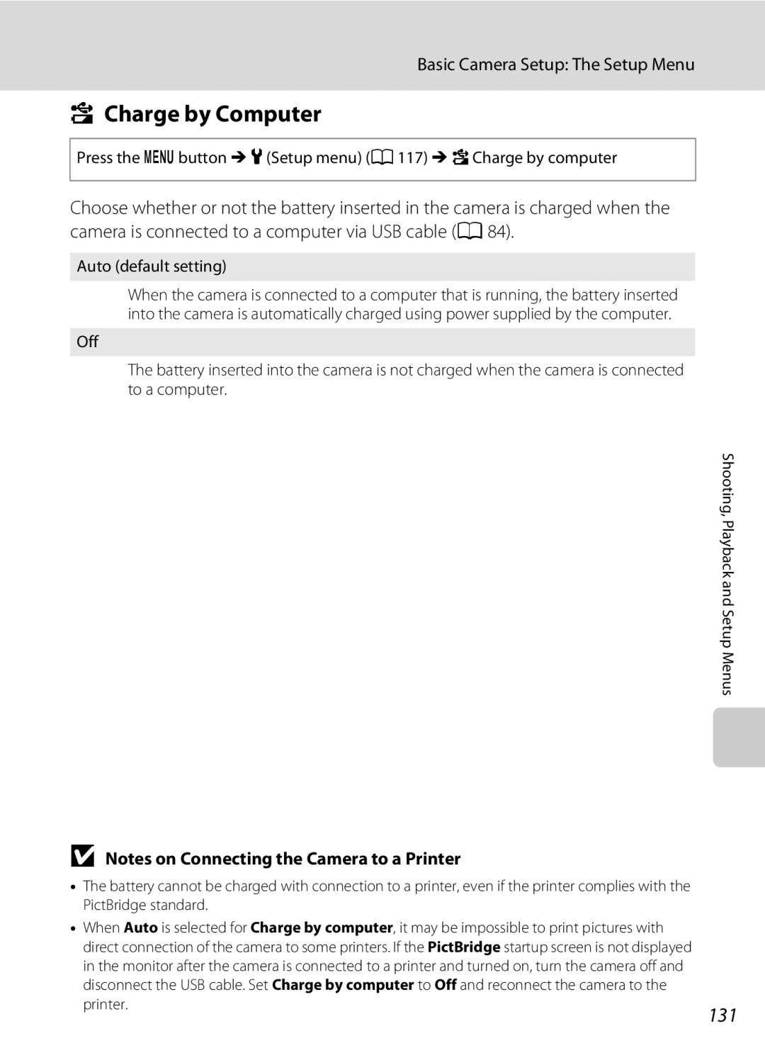 Nortel Networks S640 user manual Charge by Computer, 131 