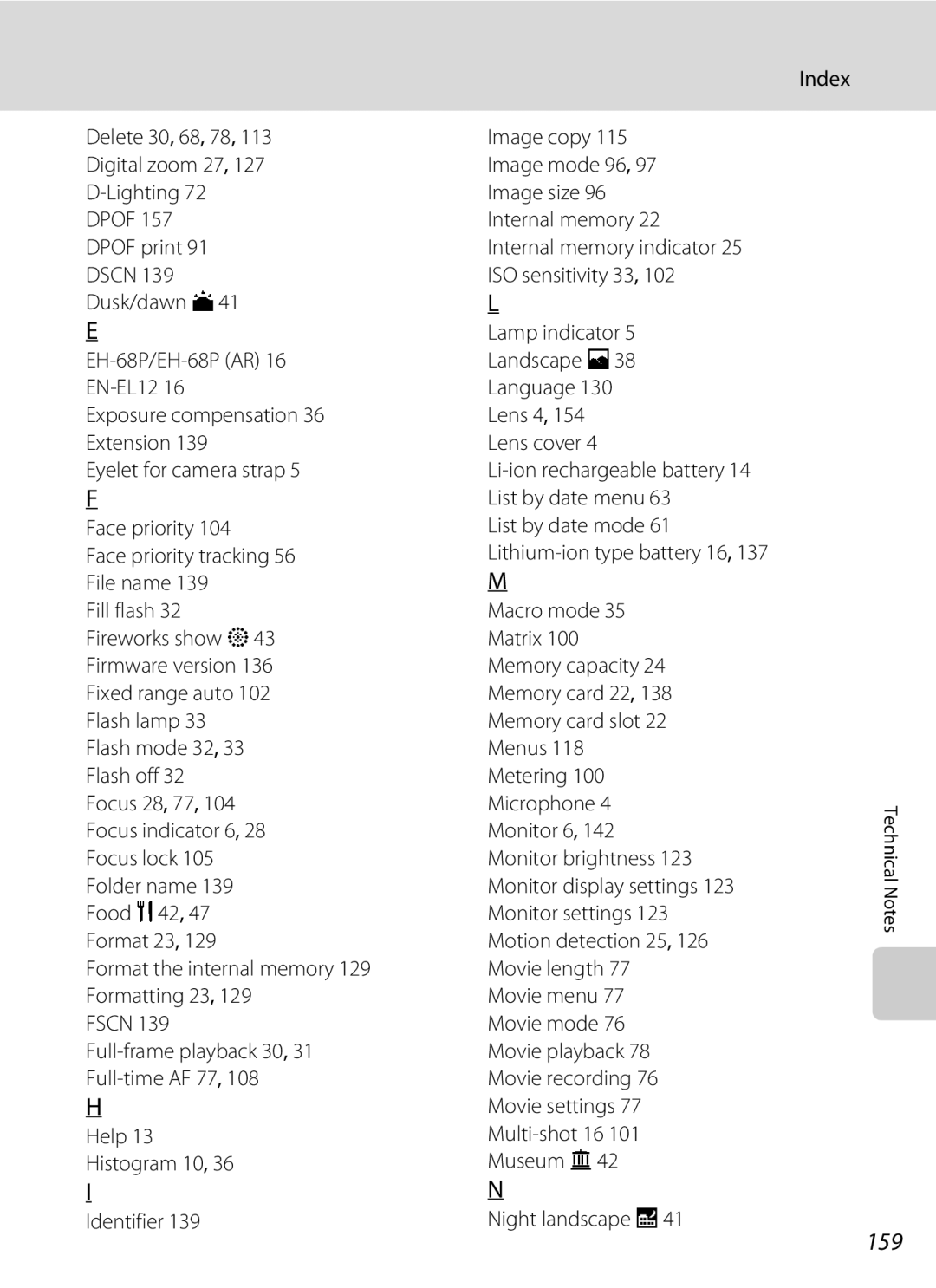 Nortel Networks S640 user manual 159, Li-ion rechargeable battery 14 List by date menu, Identifier 
