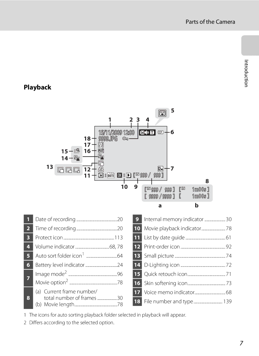 Nortel Networks S640 user manual Playback, 113, Current frame number, 139 