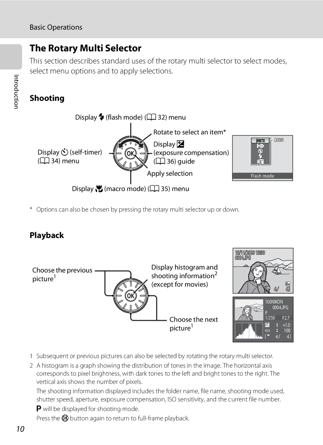 Nortel Networks S640 user manual Rotary Multi Selector, Choose the previous picture1, Choose the next picture1 