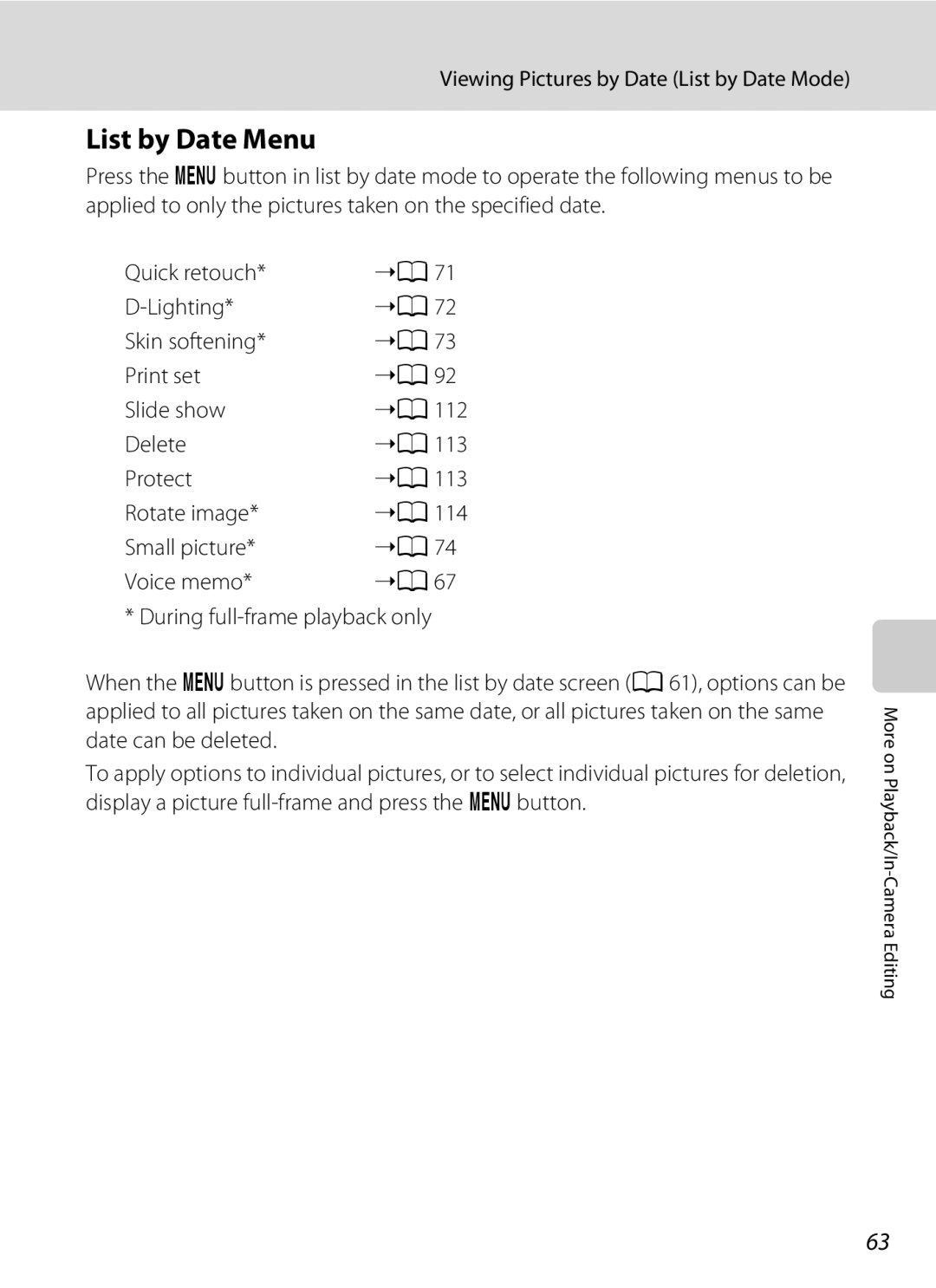 Nortel Networks S640 user manual List by Date Menu 