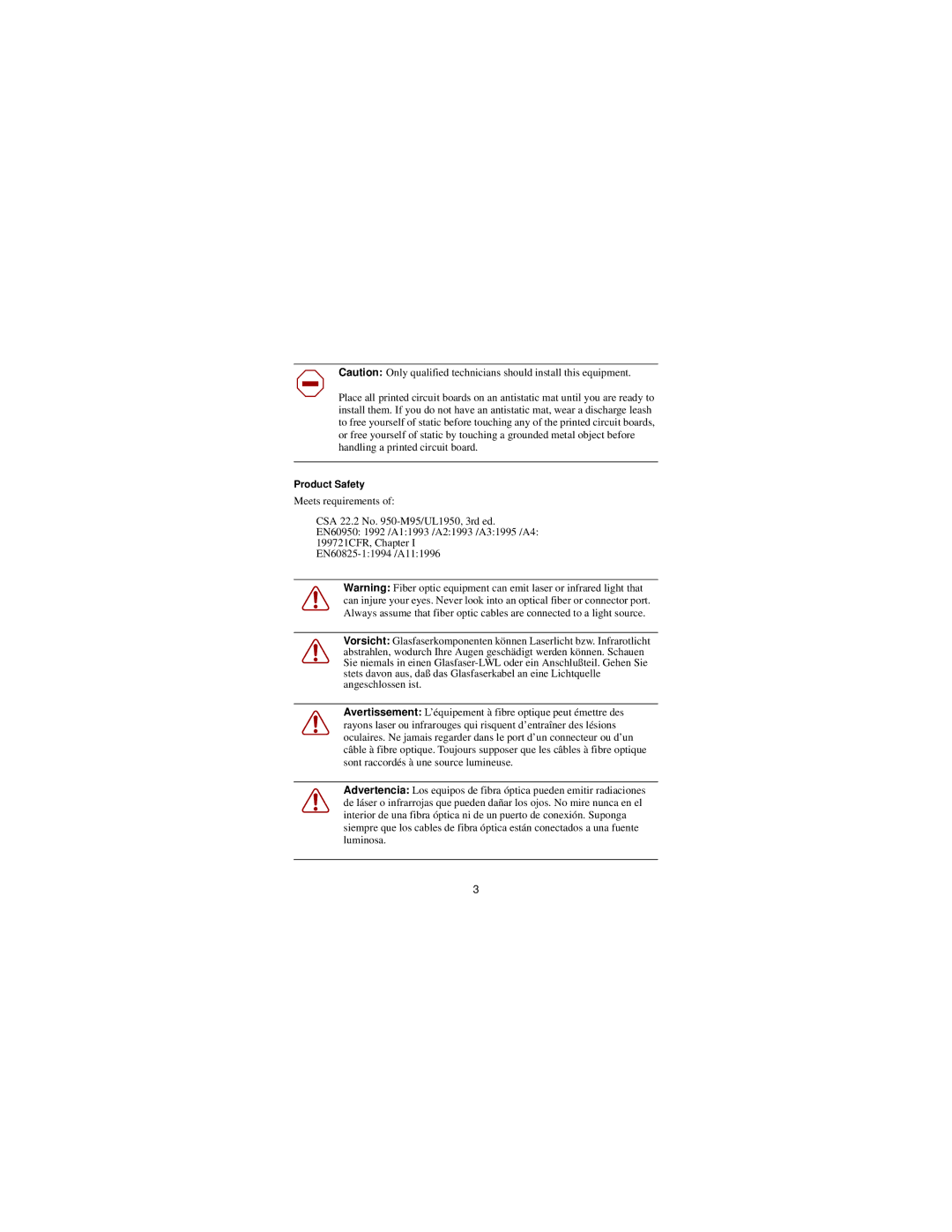 Nortel Networks AA1419005, SFINA286V13 manual Product Safety 