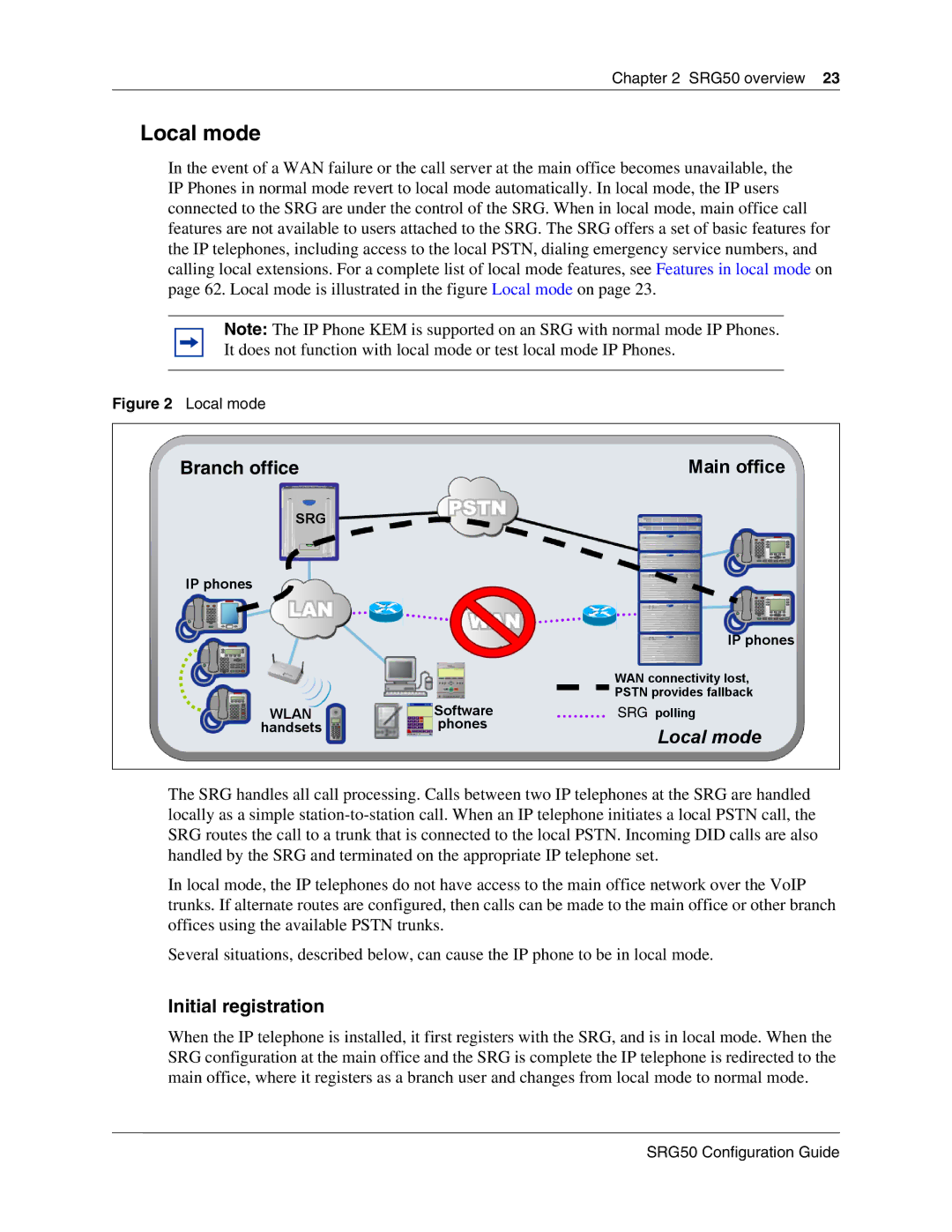 Nortel Networks SRG50 manual Local mode 