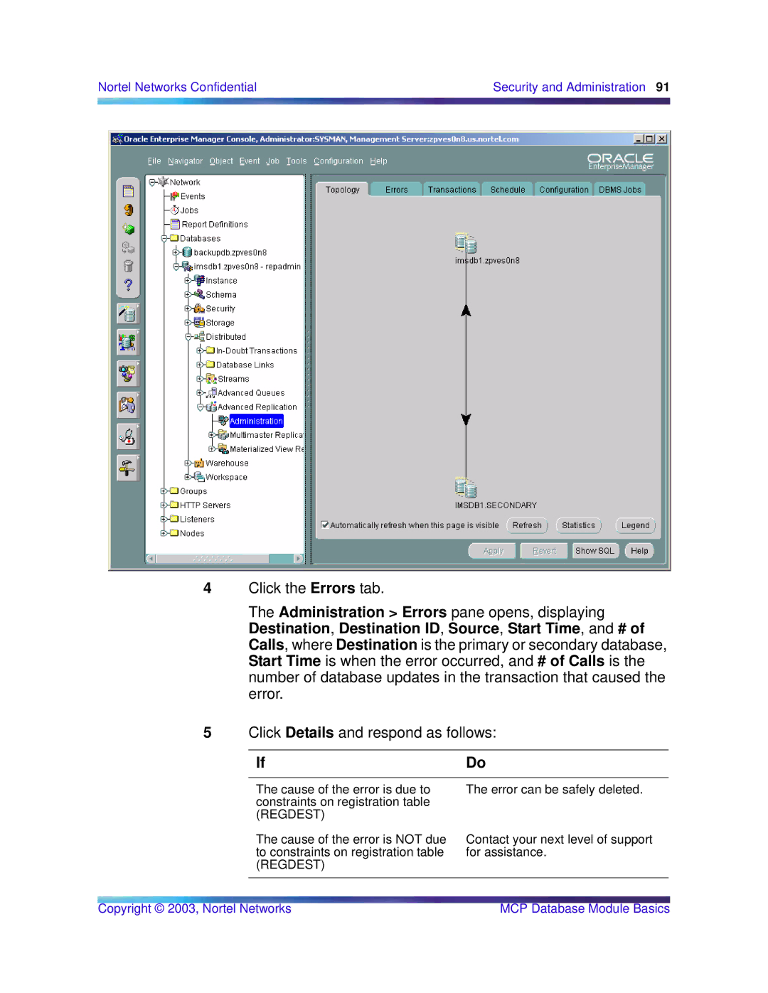 Nortel Networks Standard MCP 1.1 FP1 (02.02) manual Nortel Networks Confidential Security and Administration 