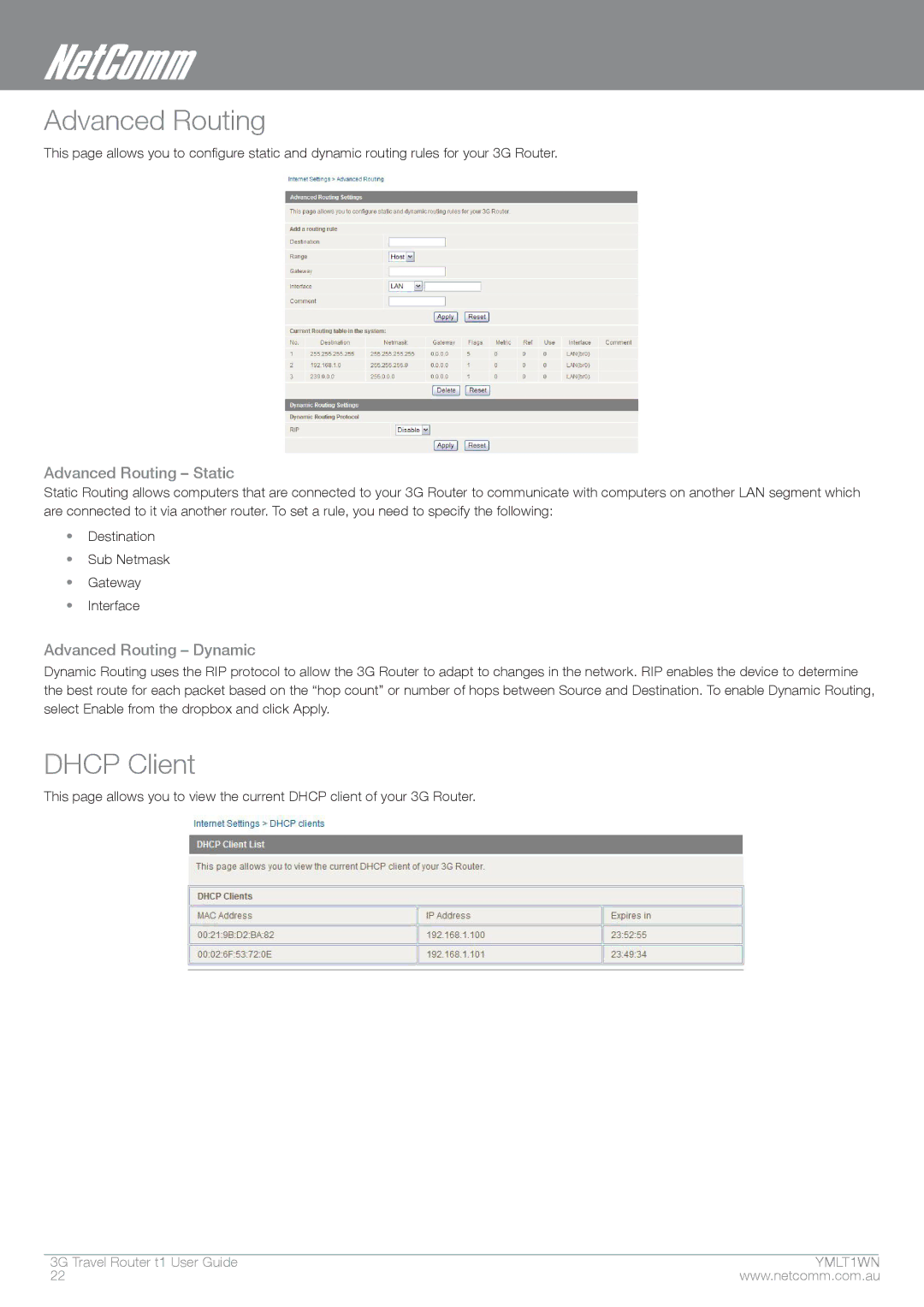 Nortel Networks T1 manual Dhcp Client, Advanced Routing Static, Advanced Routing Dynamic 