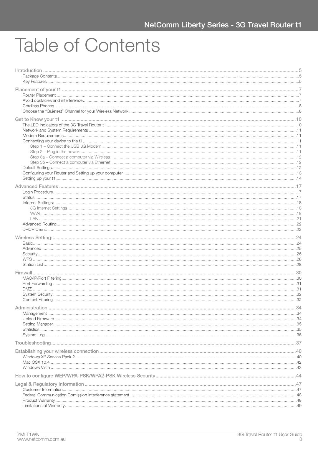 Nortel Networks T1 manual Table of Contents 