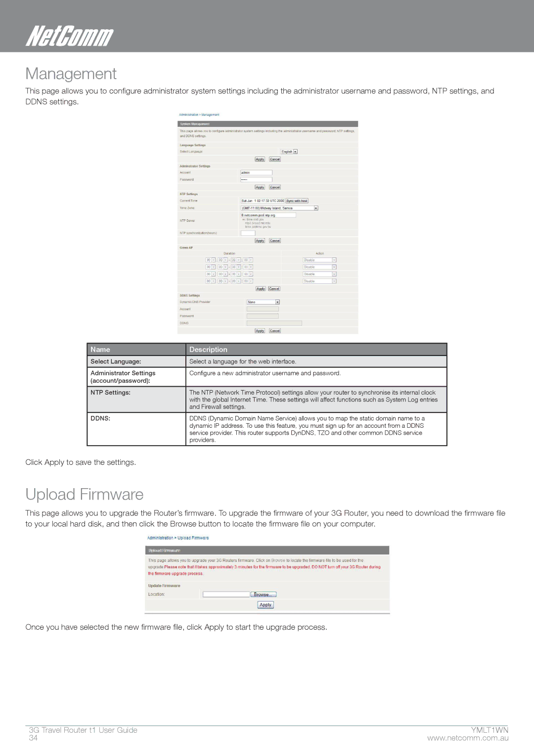 Nortel Networks T1 manual Management, Upload Firmware 