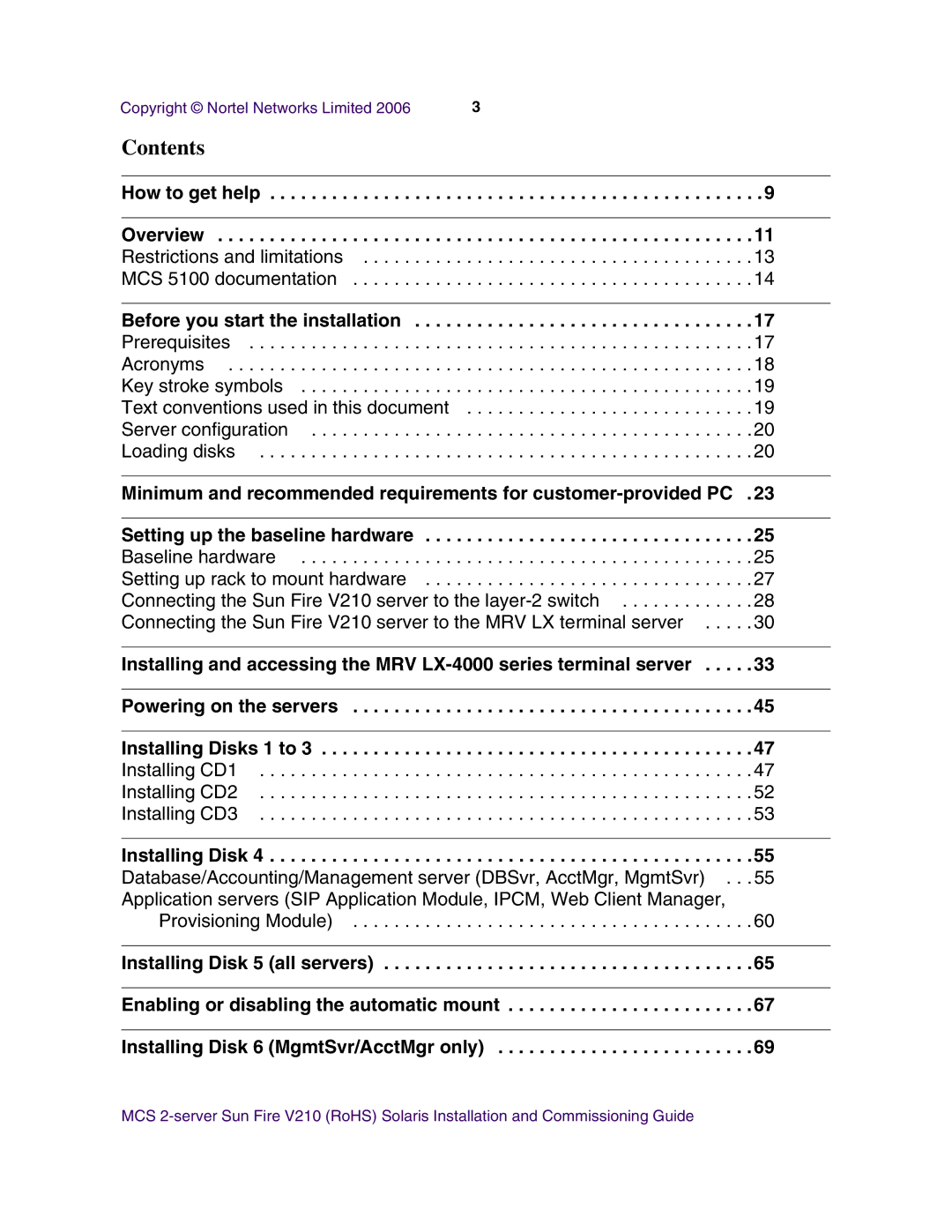 Nortel Networks V210 (RoHS) manual Contents 