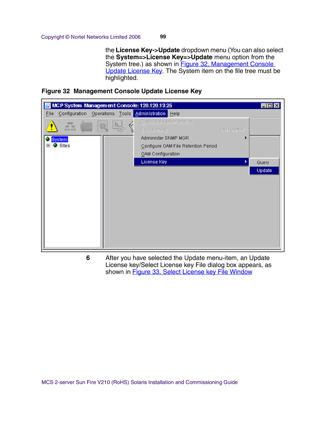 Nortel Networks V210 (RoHS) manual Management Console Update License Key 