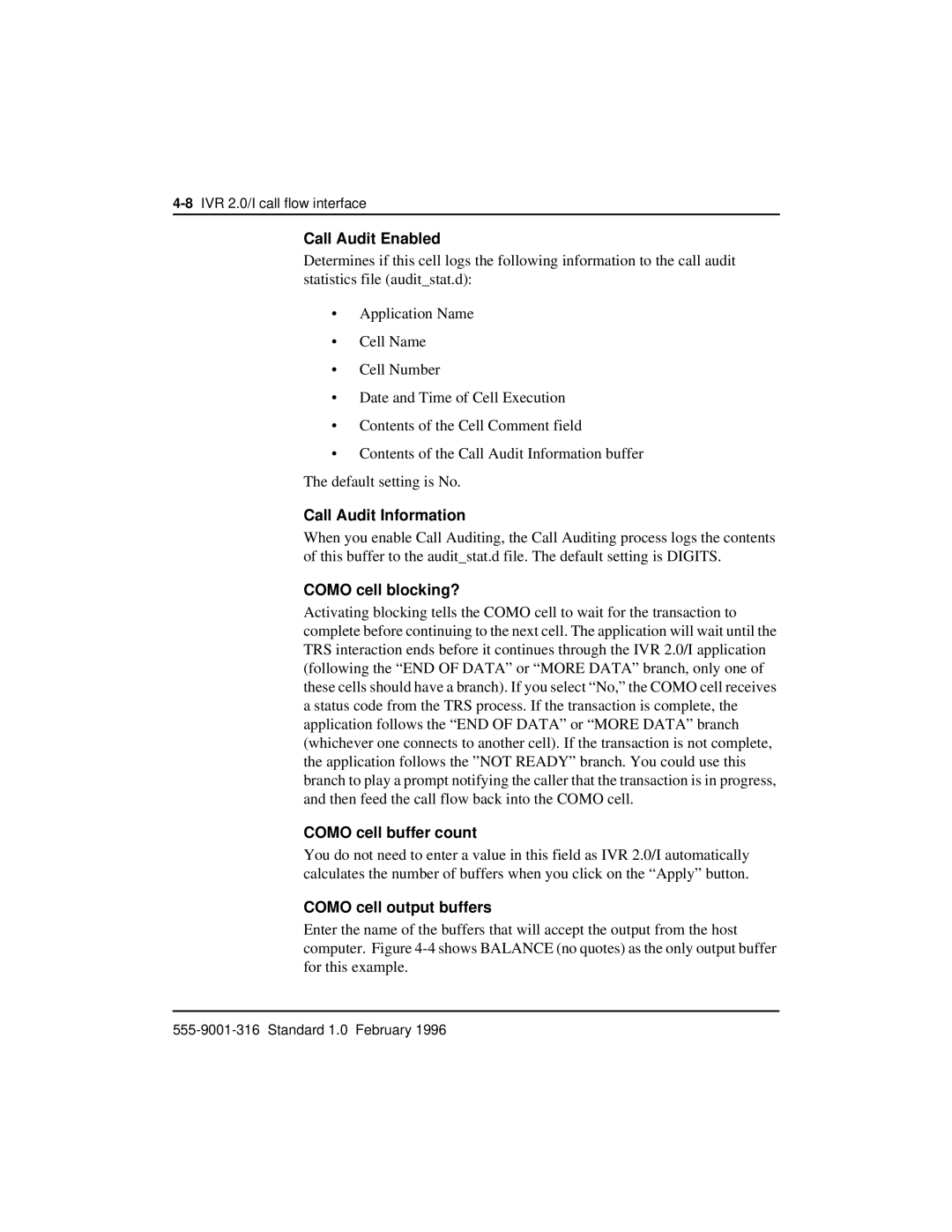 Nortel Networks VT100 manual Como cell blocking?, Como cell buffer count, Como cell output buffers 