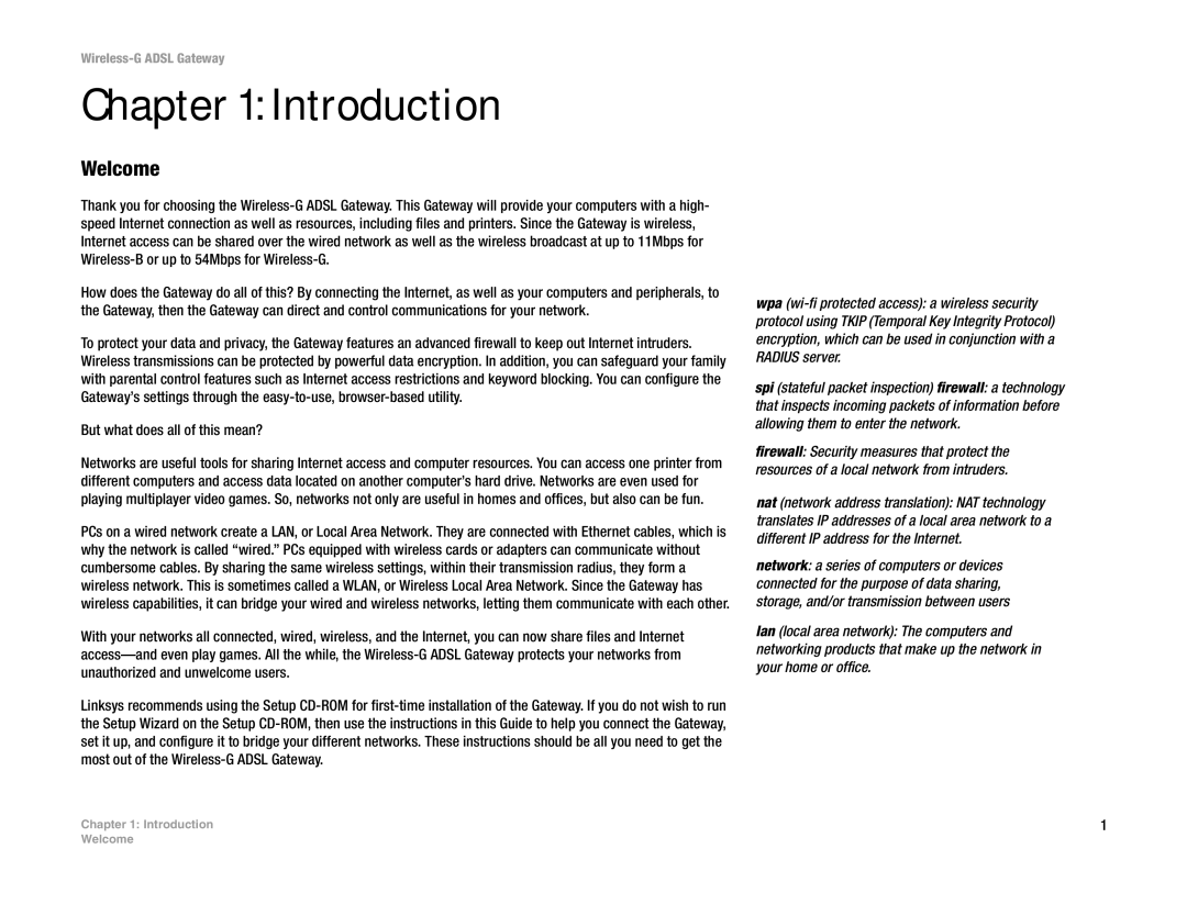 Nortel Networks WAG54G manual Introduction, Welcome 