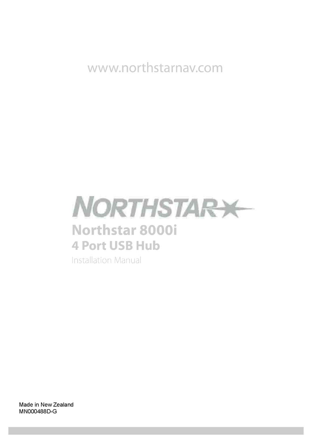 North Star 8000i installation manual Northstar 