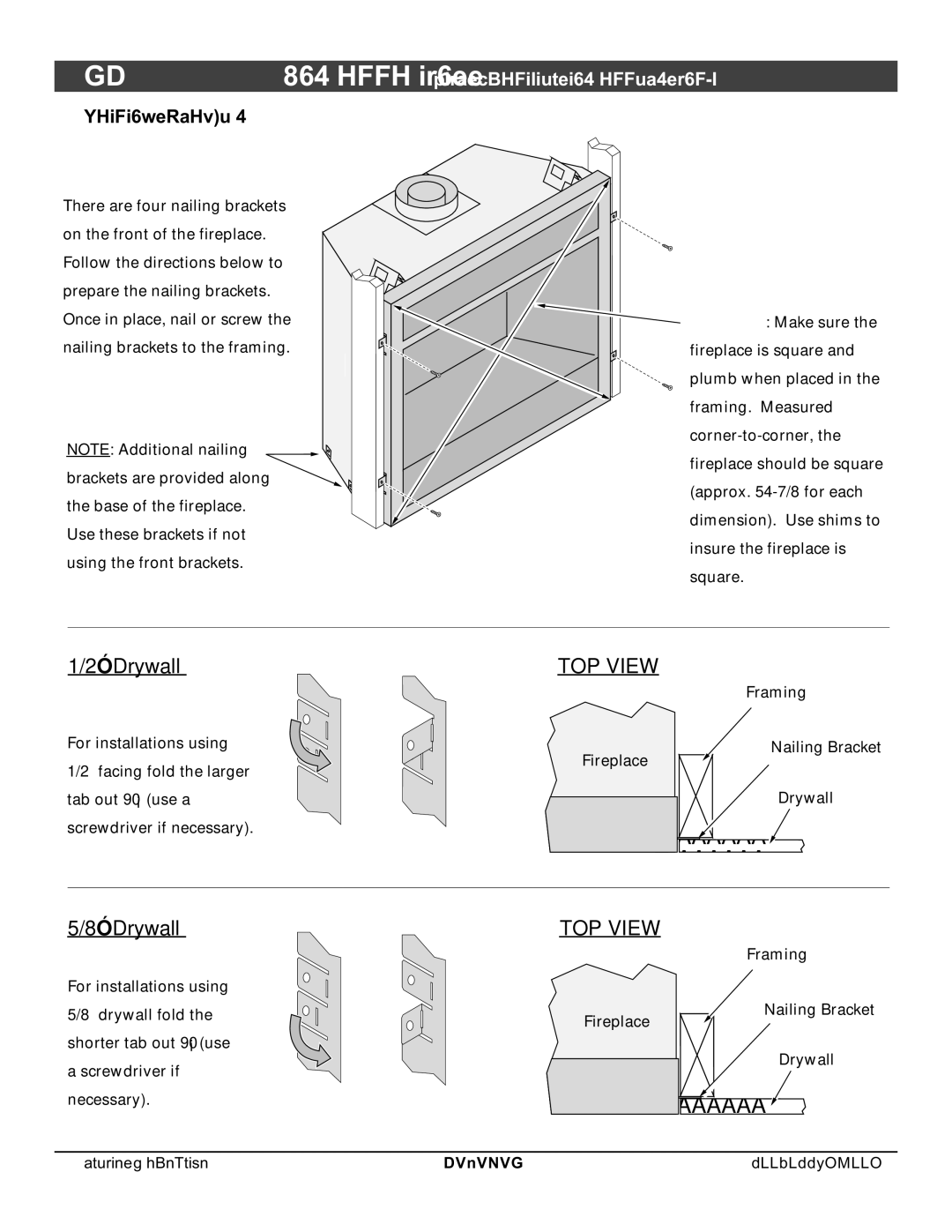 North Star 864 HH installation manual Nailing Brackets 