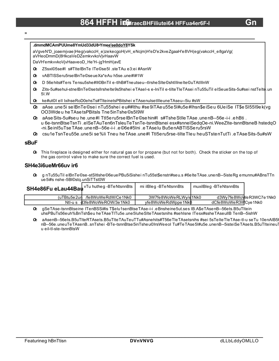 North Star 864 HH installation manual Gas Line Requirements, Fuel, Gas Line Connection, Gas Inlet Pressure 