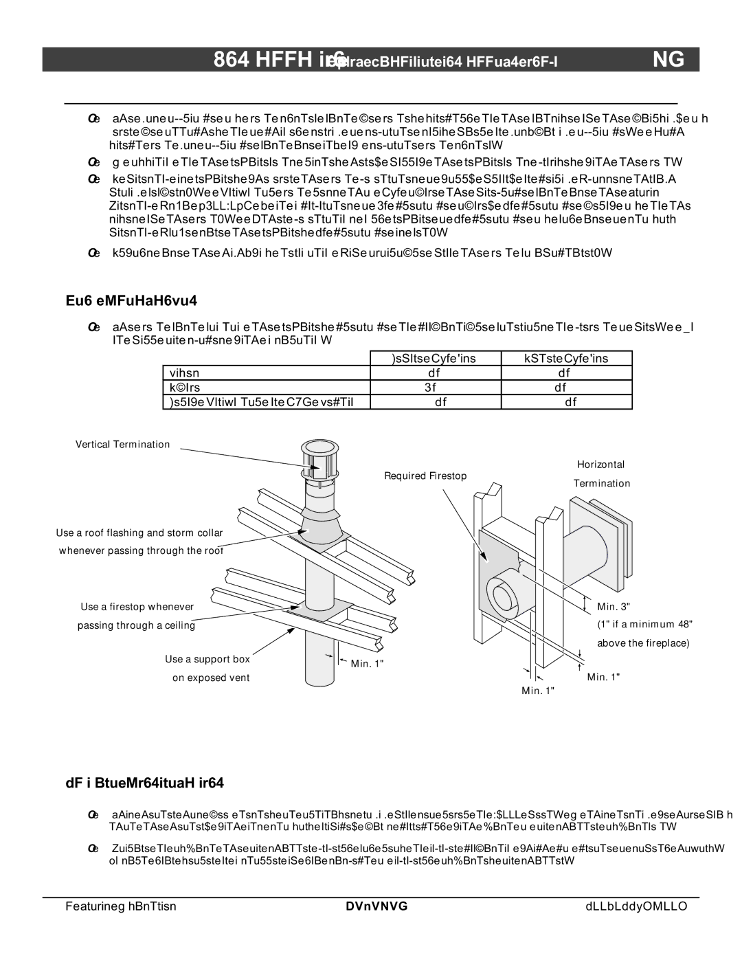 North Star 864 HH installation manual Vent Requirements, Vent Clearances, Altitude Considerations 