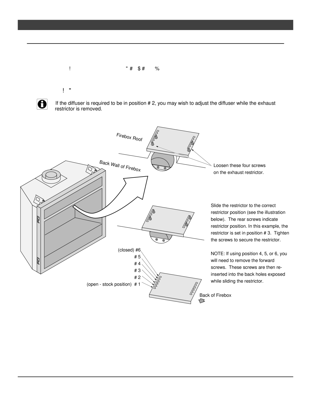 North Star 864 HH installation manual Approved Vent Configurations, Restrictor Position, Exhaust Restrictor Adjustment 