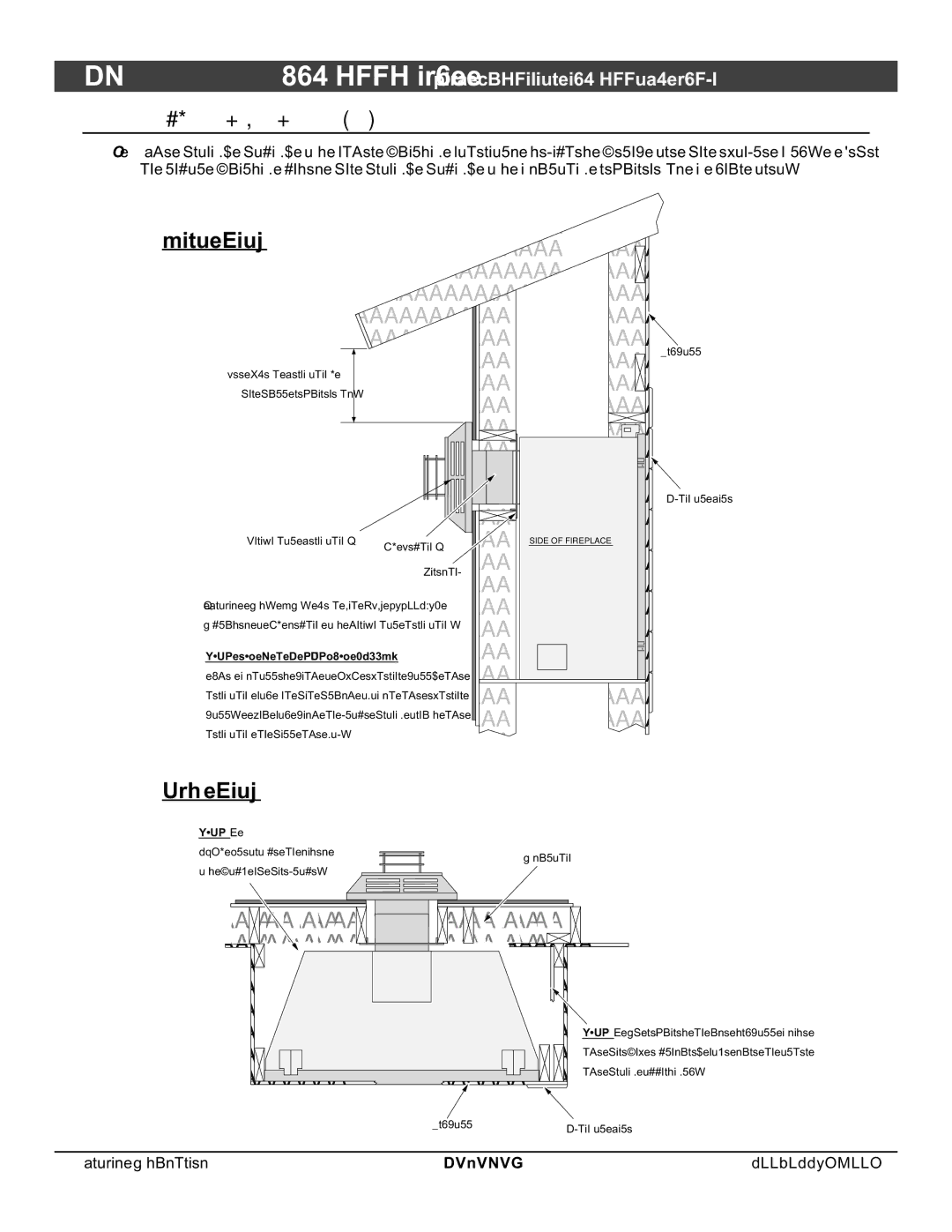 North Star 864 HH Installation Example Build-In with Horizontal Termination, Horizontal Termination Section Firestop 