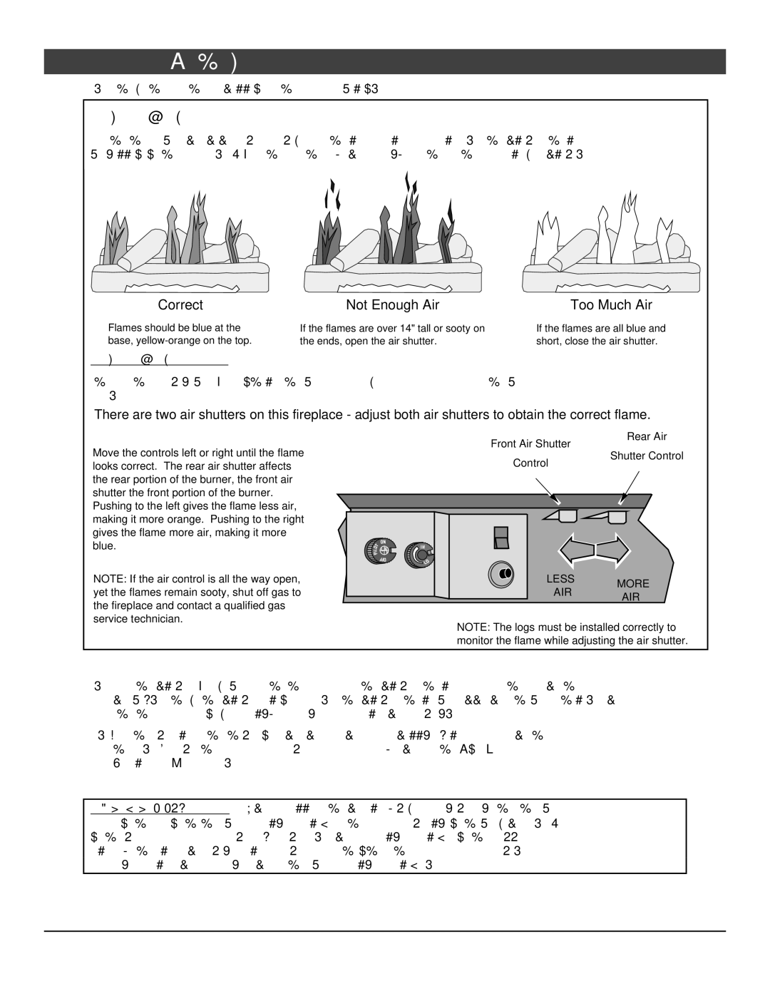 North Star 864 HH installation manual Finalizing the Installation for qualified installers only, Air Shutter Adjustment 