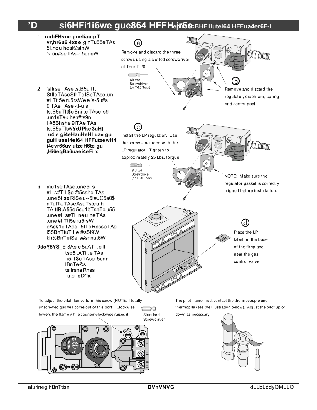 North Star 864 HH installation manual Slotted Screwdriver Or T-20 Torx 