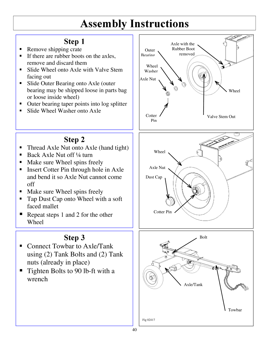 North Star M1108D owner manual Step 