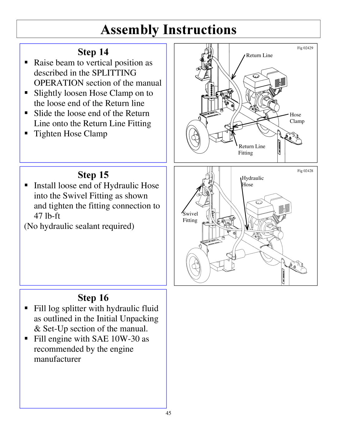 North Star M1108D owner manual Return Line 