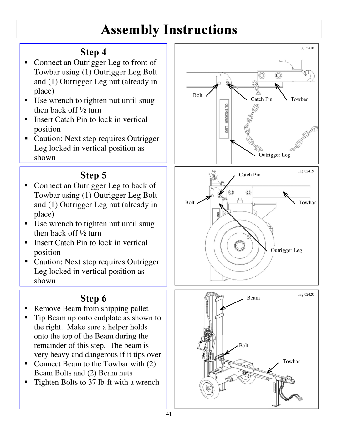 North Star M1108D owner manual Assembly Instructions, Step 