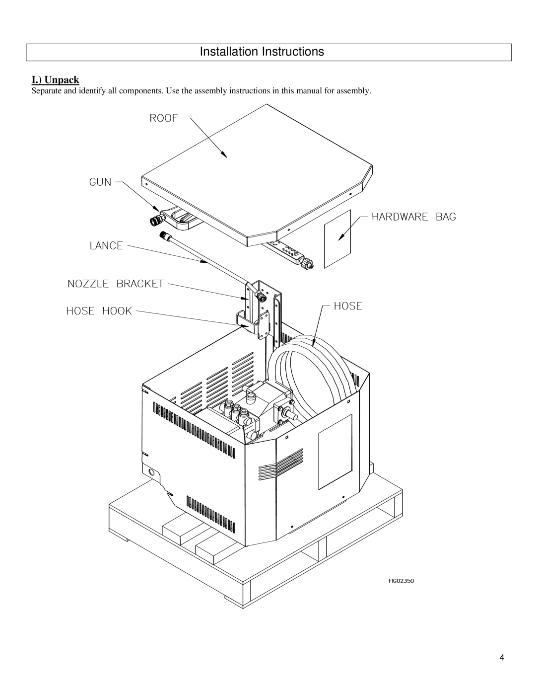 North Star M157304E specifications Installation Instructions, Unpack 