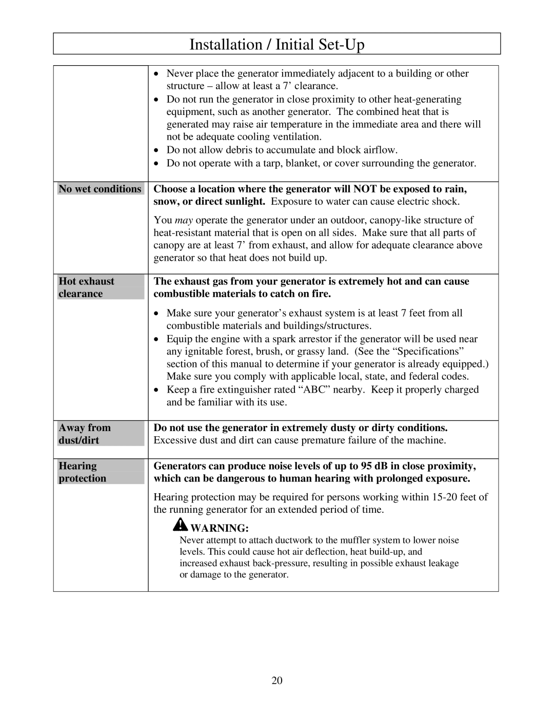 North Star M165938N owner manual Structure allow at least a 7’ clearance 