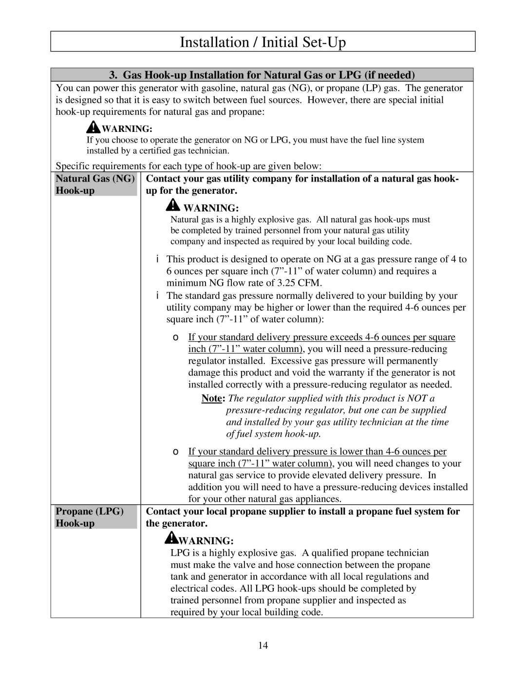 North Star M165939J owner manual Gas Hook-up Installation for Natural Gas or LPG if needed 