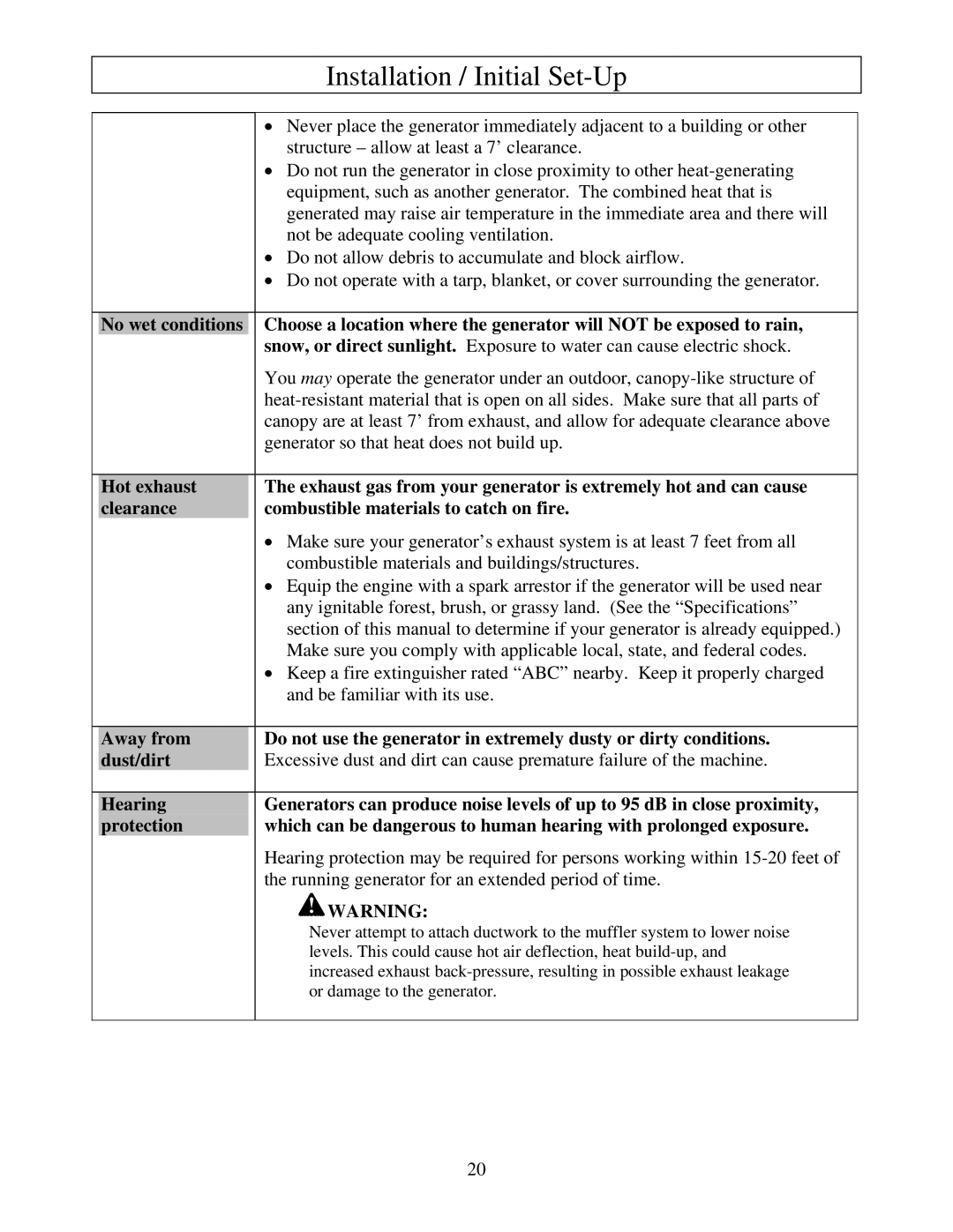 North Star M165939J owner manual Structure allow at least a 7’ clearance 