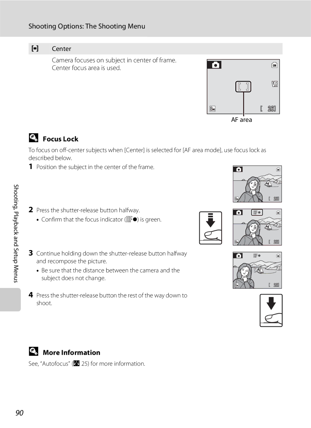 North Star S510 user manual Focus Lock, More Information 