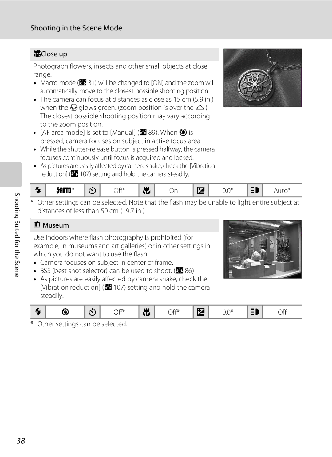 North Star S510 user manual Shooting in the Scene Mode 