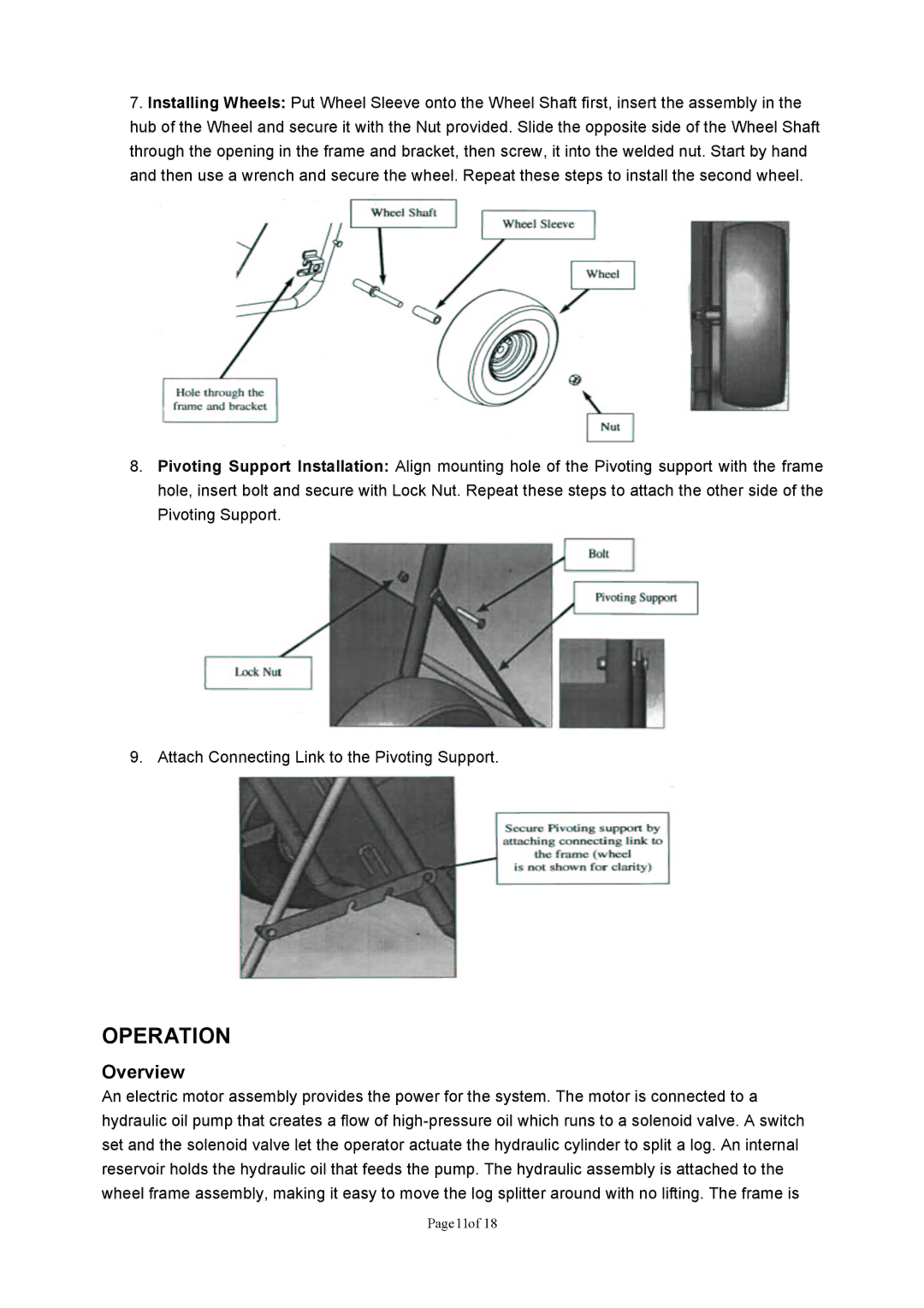 Northern Industrial Tools 1187 owner manual Operation, Overview 