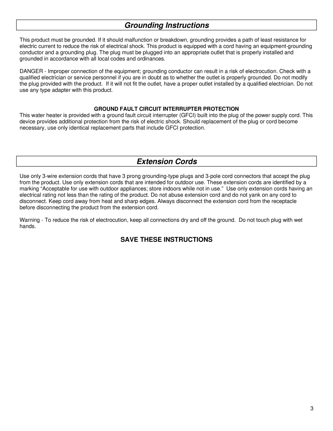 Northern Industrial Tools 157494 specifications Grounding Instructions, Extension Cords 