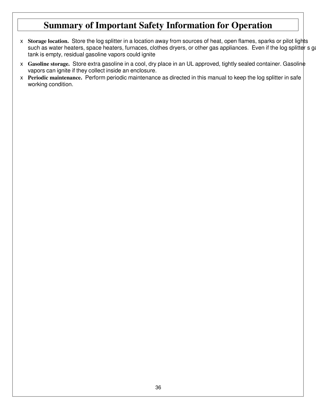 Northern Industrial Tools M1107C owner manual Summary of Important Safety Information for Operation 