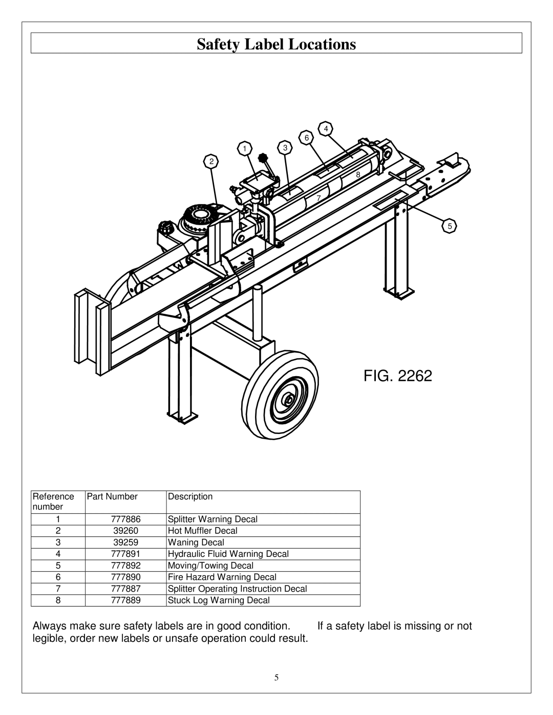 Northern Industrial Tools M1107C owner manual Safety Label Locations 