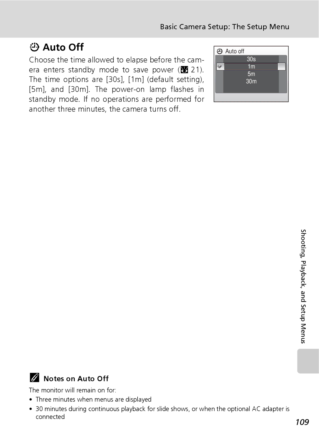 Northern Industrial Tools S500 user manual Auto Off, 109 