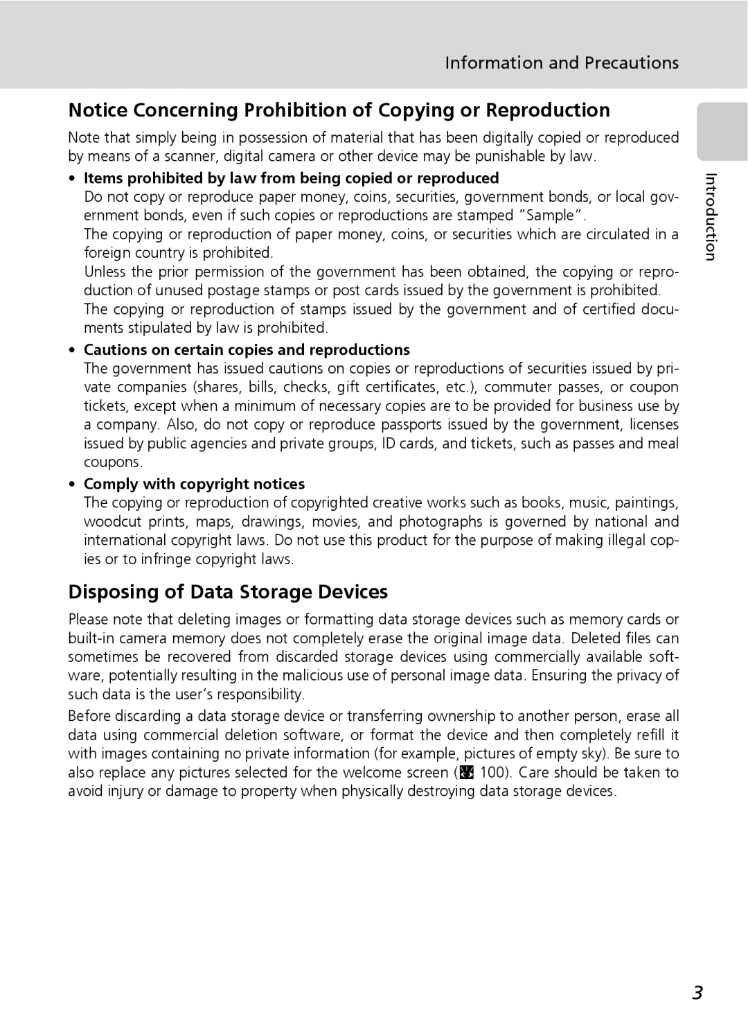 Northern Industrial Tools S500 user manual Disposing of Data Storage Devices, Information and Precautions 