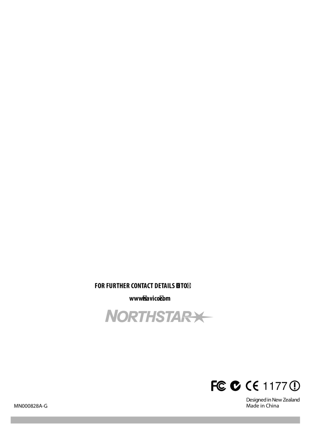 NorthStar Navigation 705, 725 quick start 1177 