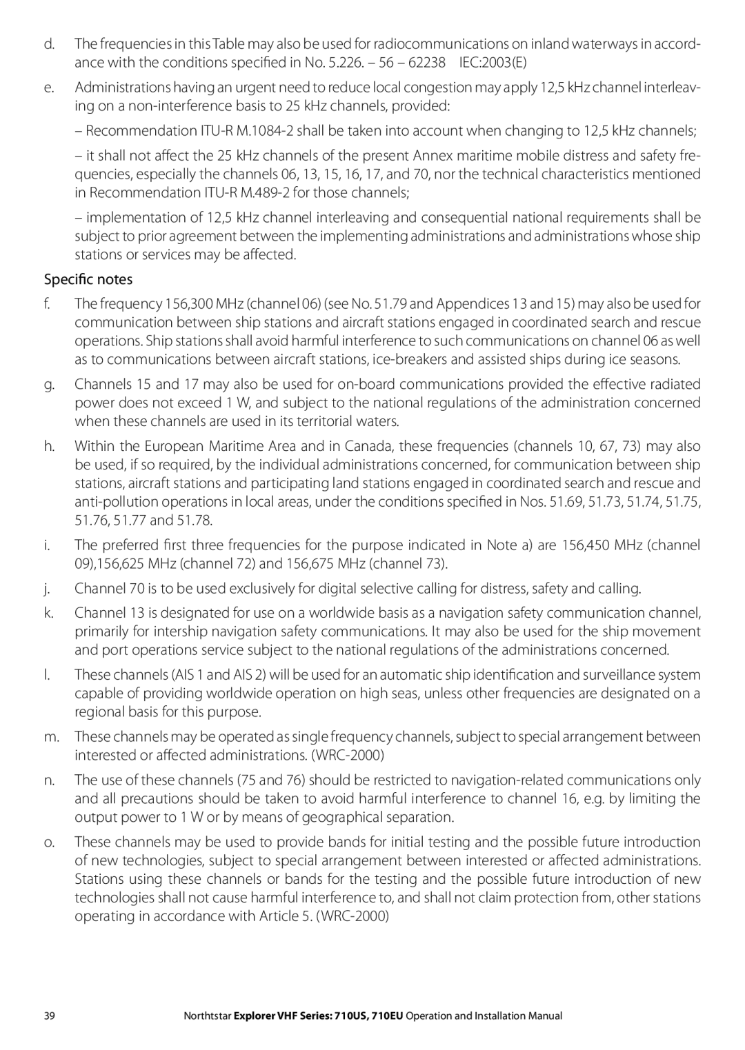 NorthStar Navigation 710 VHF installation manual 