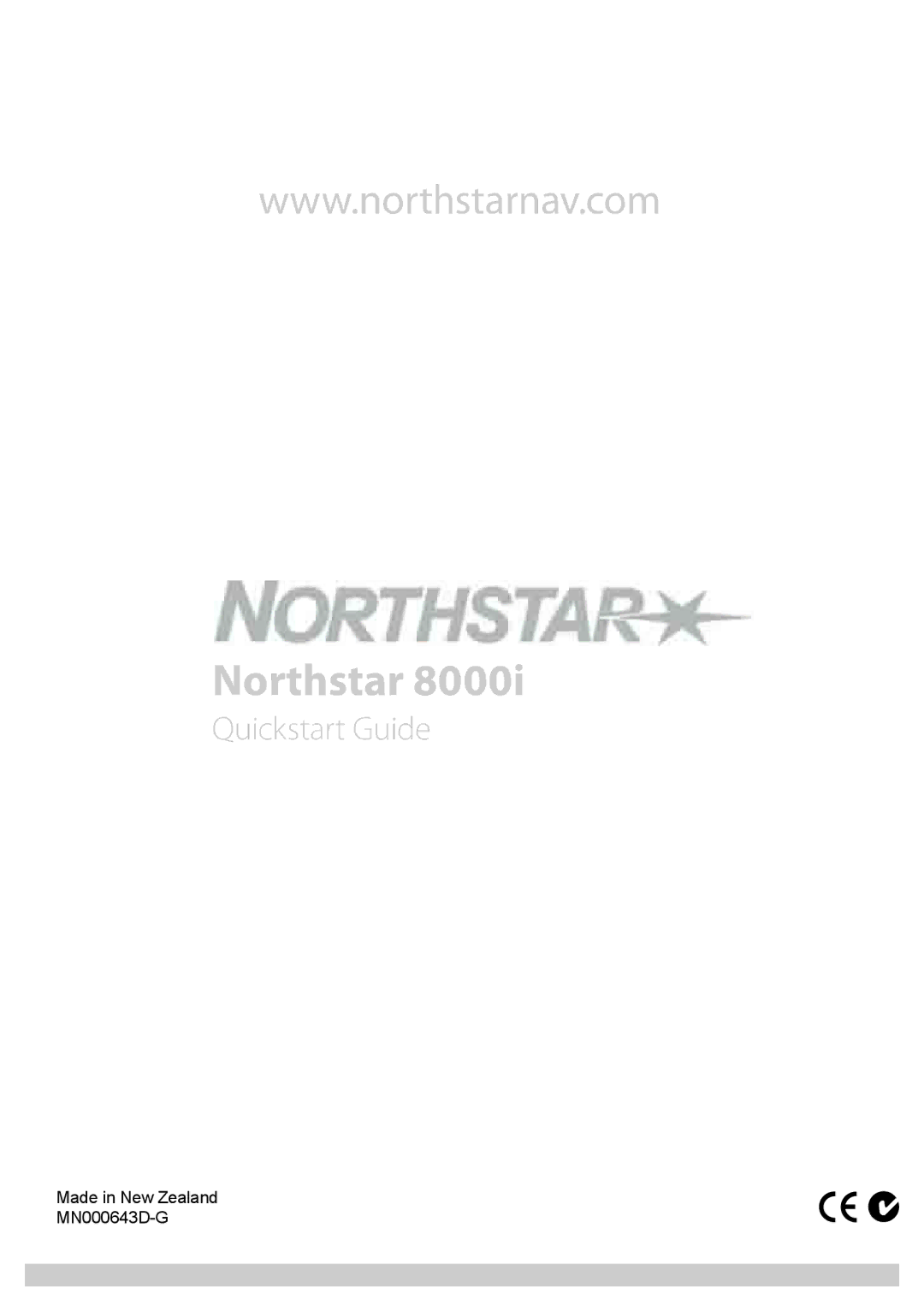 NorthStar Navigation 8000I quick start Northstar 