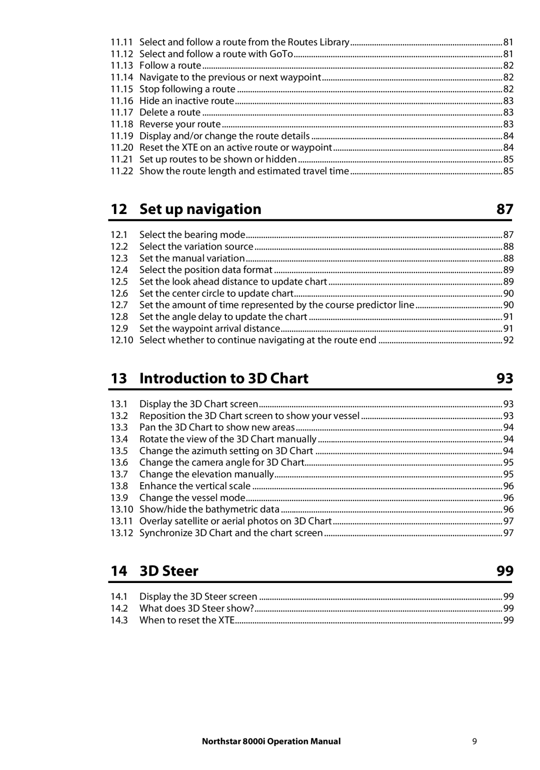 NorthStar Navigation 8000I operation manual 3D Steer 