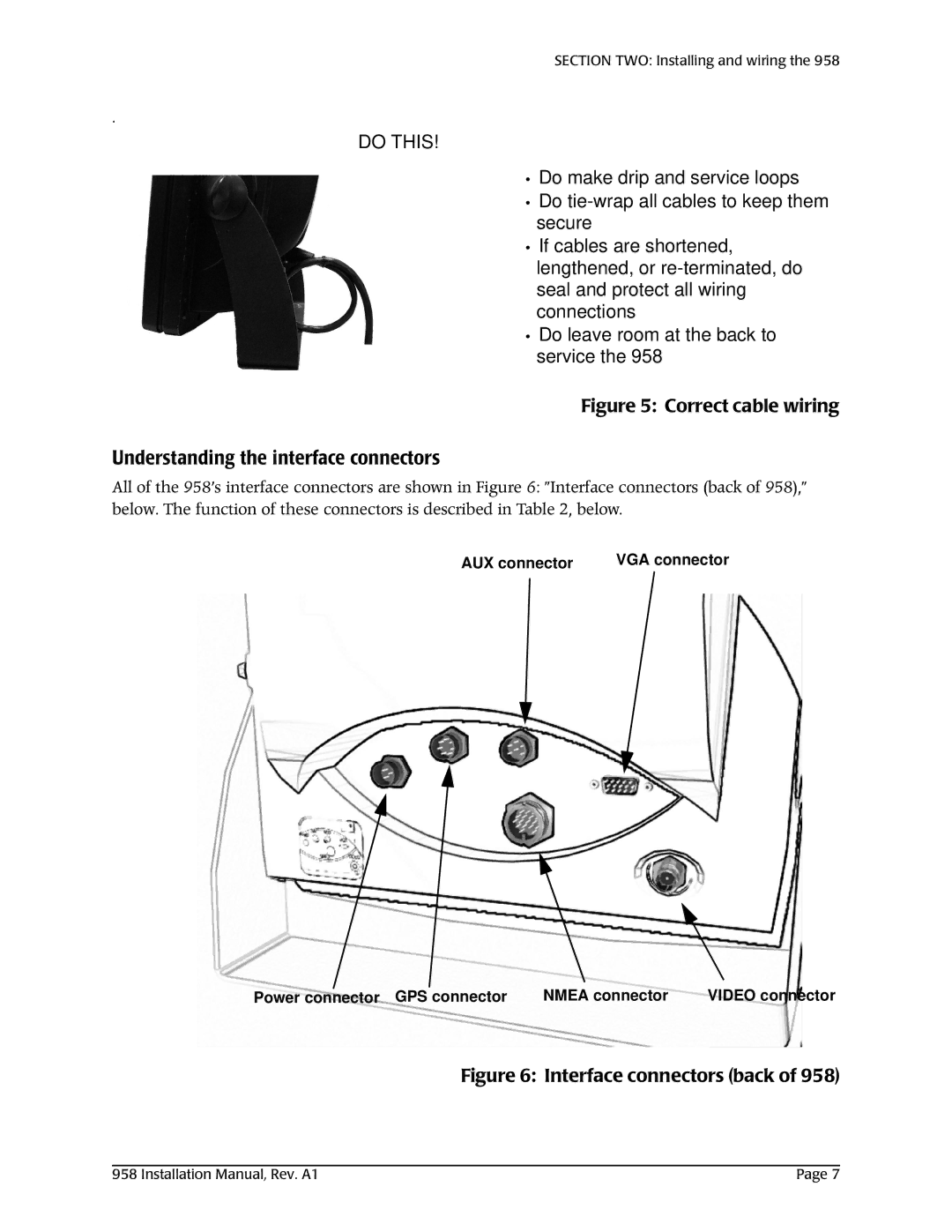 NorthStar Navigation 800/628-4487, 978/897-6600 installation manual Understanding the interface connectors, Do this 