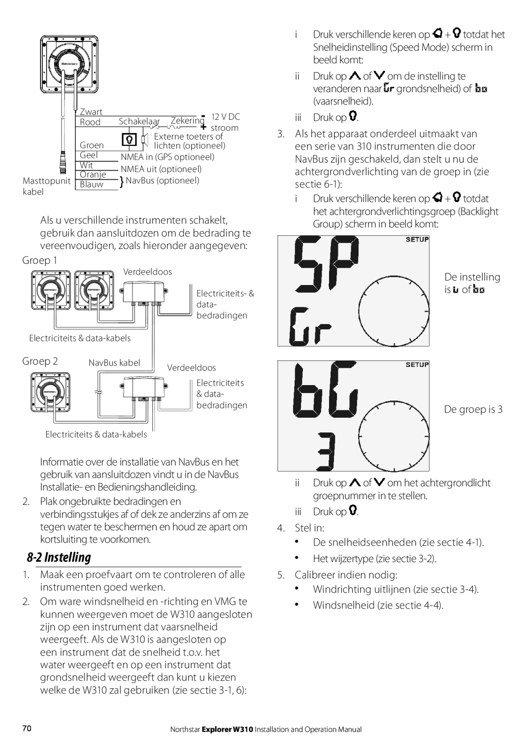 NorthStar Navigation W310 operation manual Groep, De groep is 