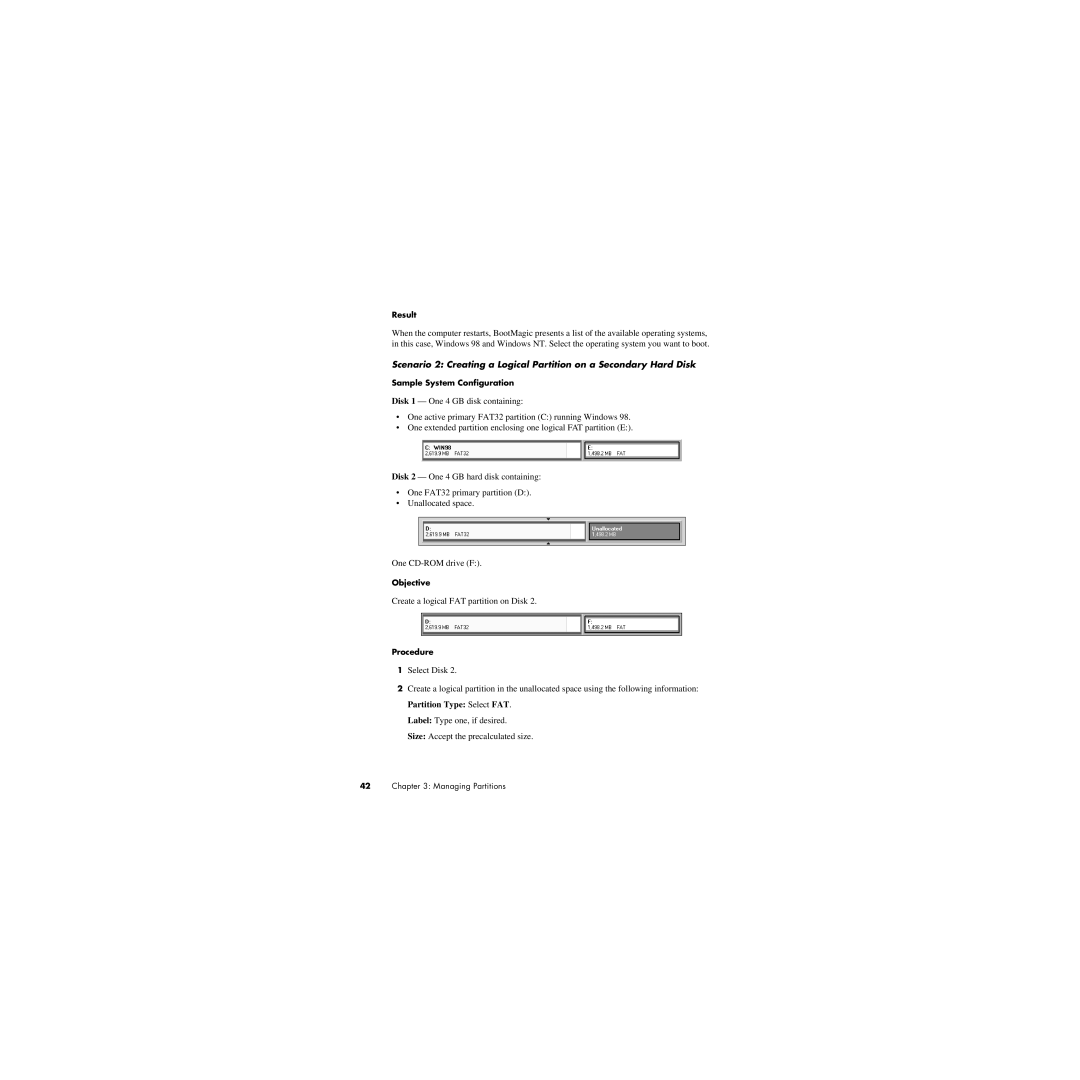 Norton Abrasives 8 manual Create a logical FAT partition on Disk 