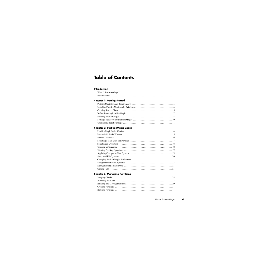 Norton Abrasives 8 manual Table of Contents 